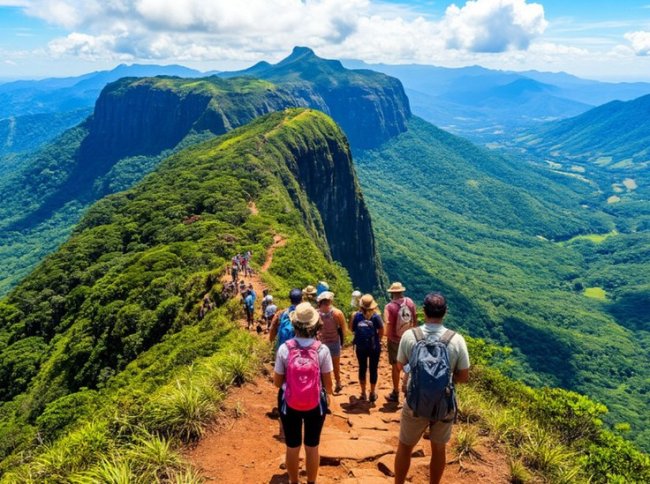 Две сотни туристов из-за полиции застряли на горе - «Последние новости»